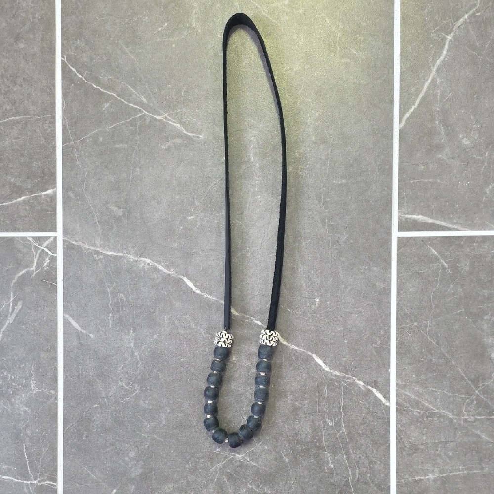 Elegant Black Beaded Necklace